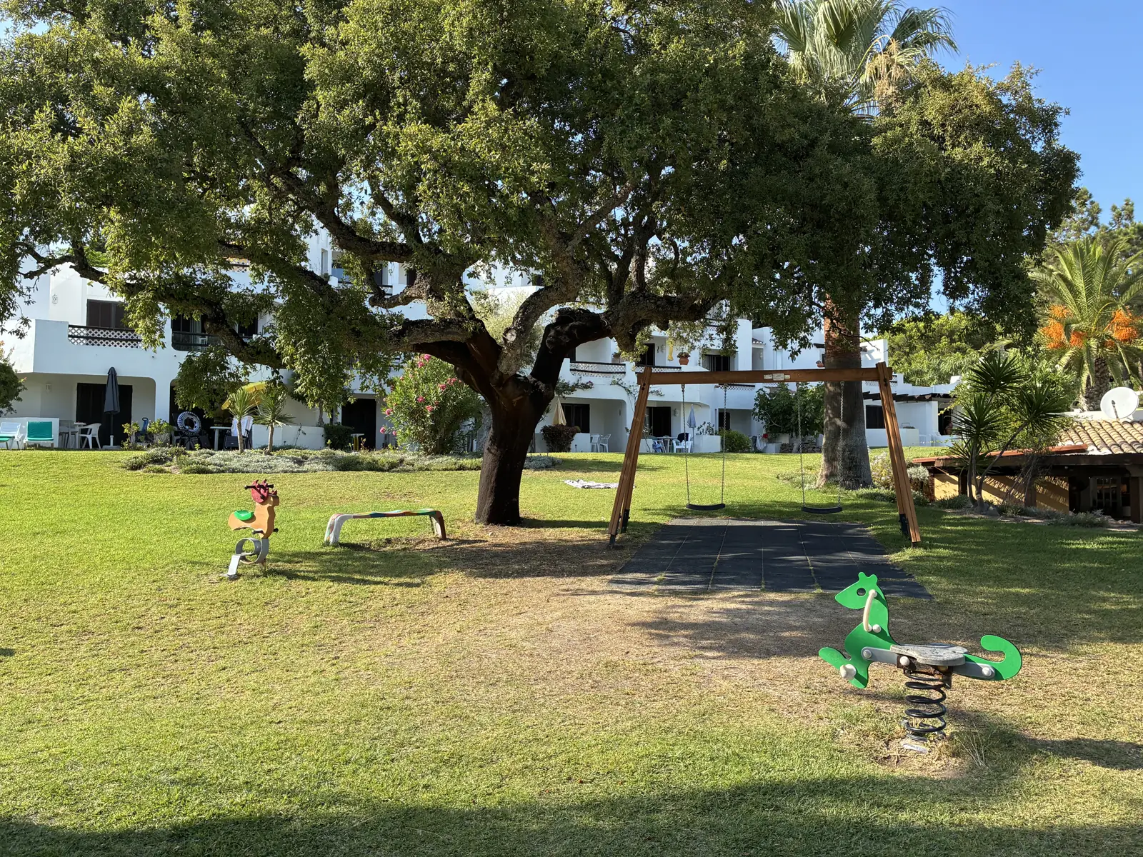 Playground under the cork oak trees at Balaia Golf Village